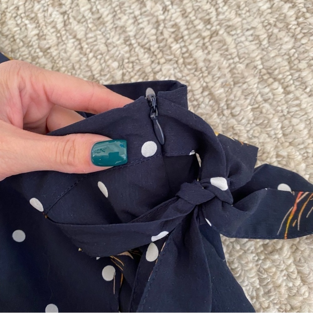 Banana Republic Navy Floral Polka Dot Midi Skirt - Picture 4 of 7